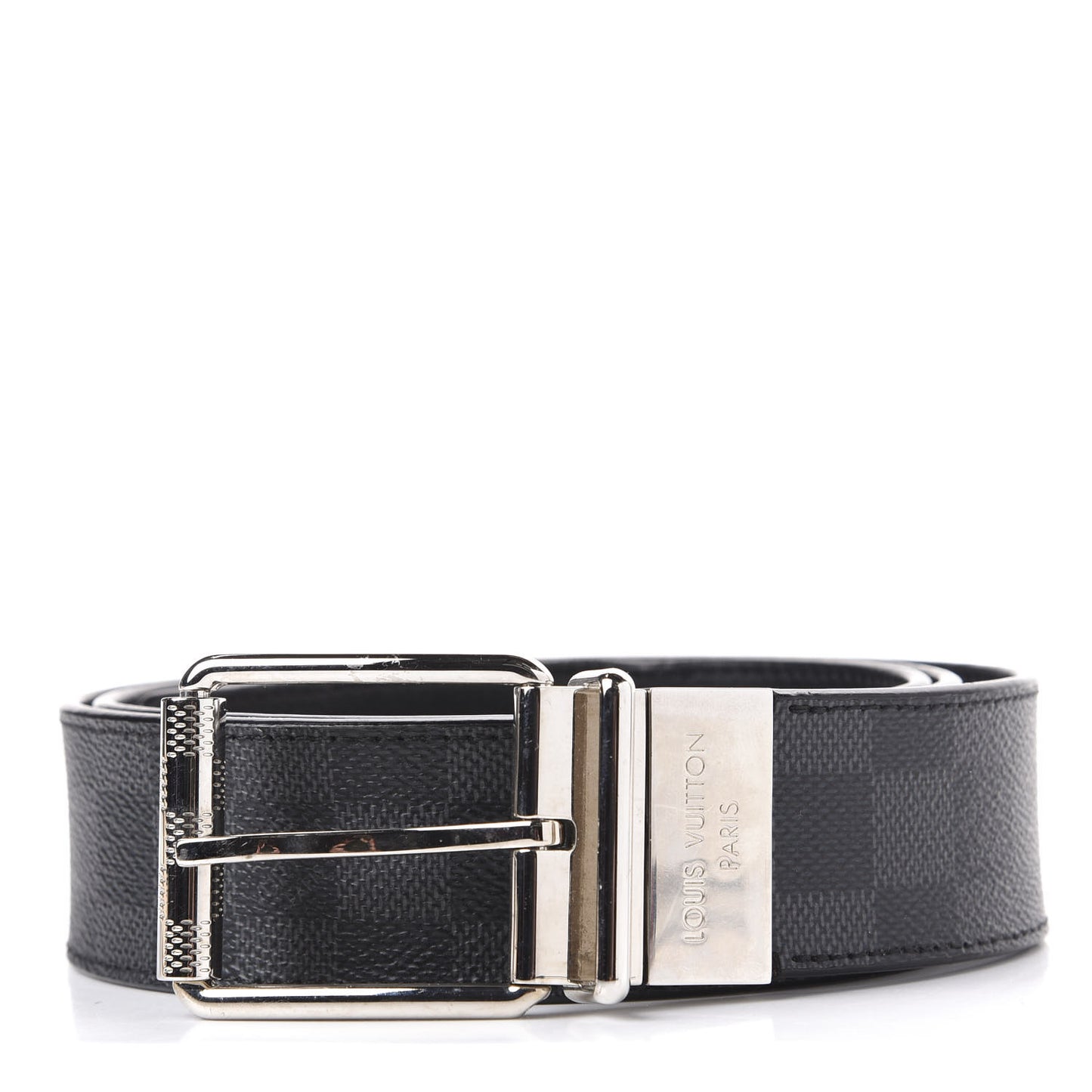 Damier Graphite Calfskin Belt 100 40 Black