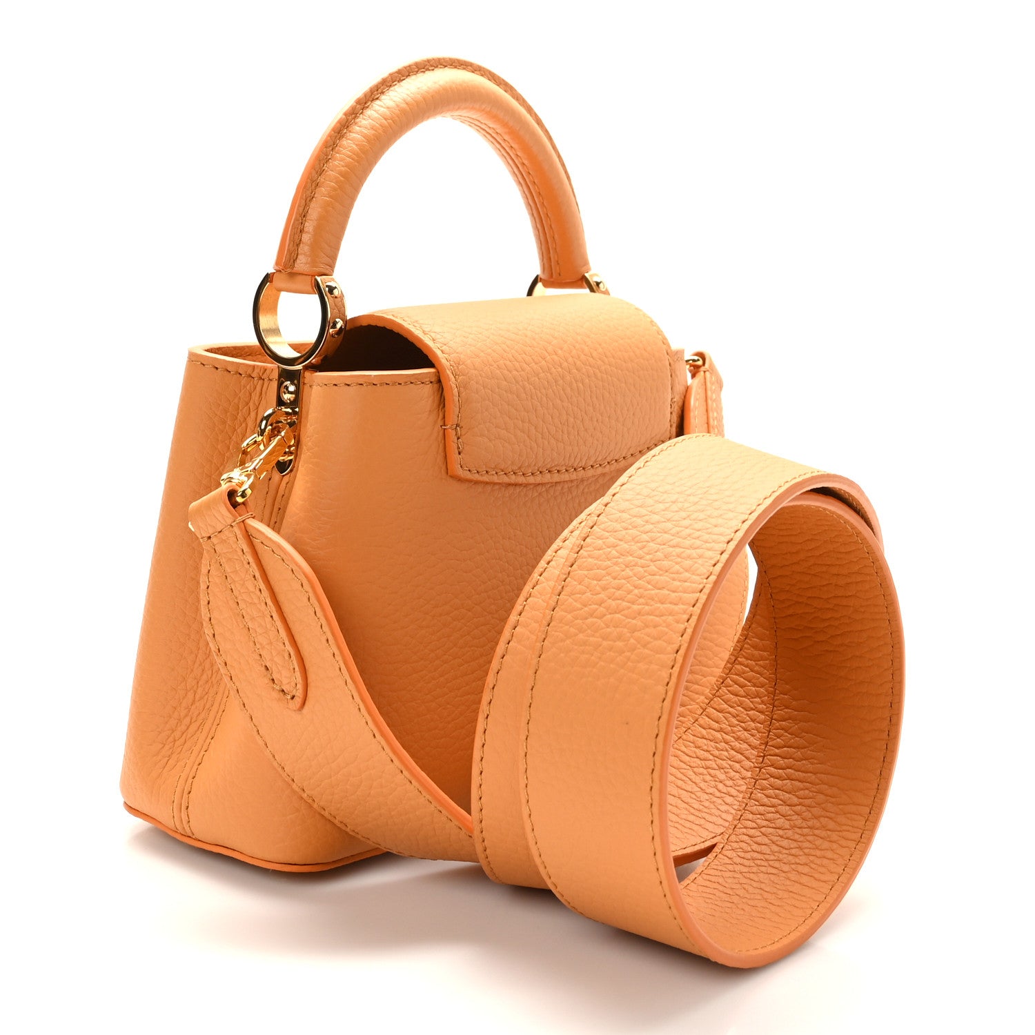 Louis Vuitton Taurillon Mini Capucines Safran Imperial 4 of 9