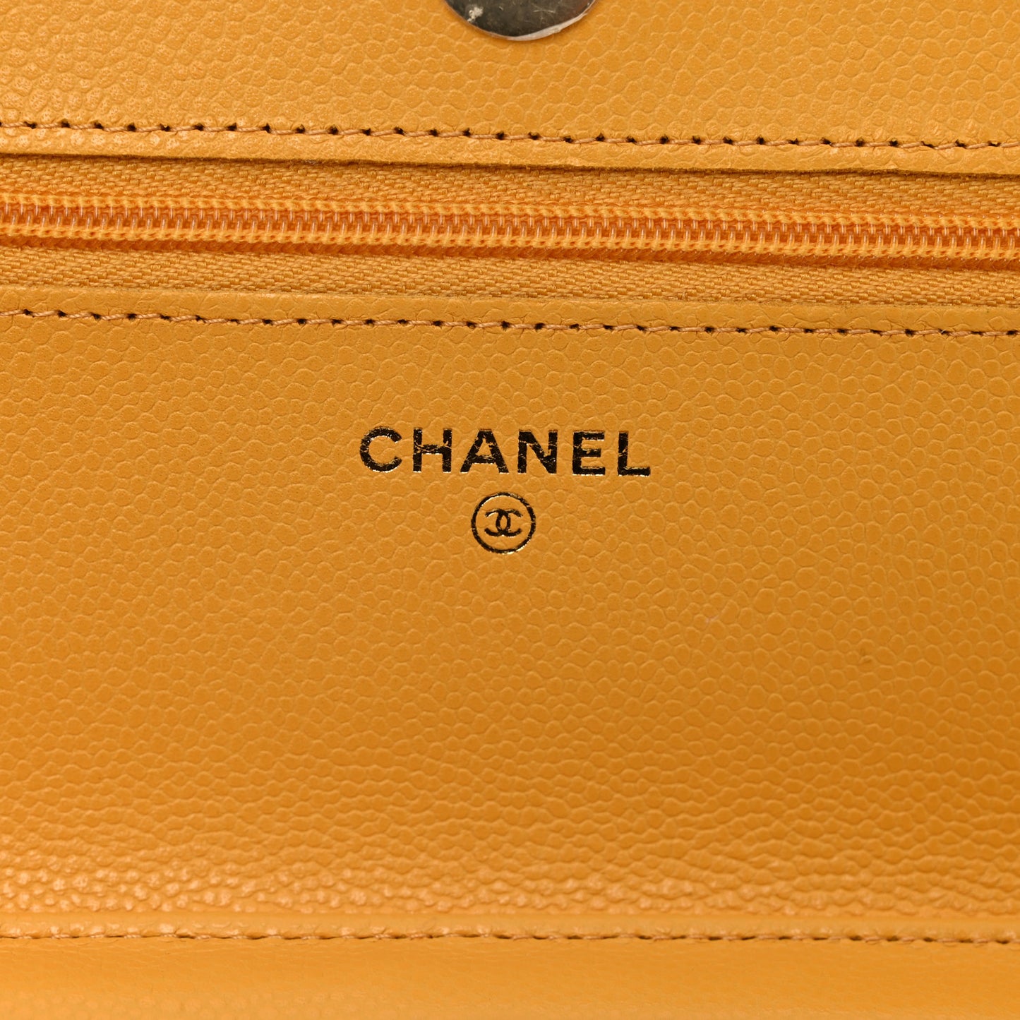Caviar Quilted Wallet on Chain WOC Yellow