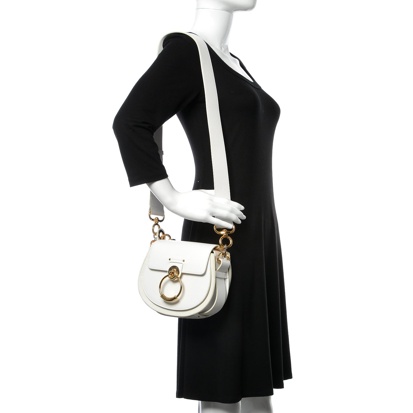 Calfskin Small Tess Bag Brilliant White