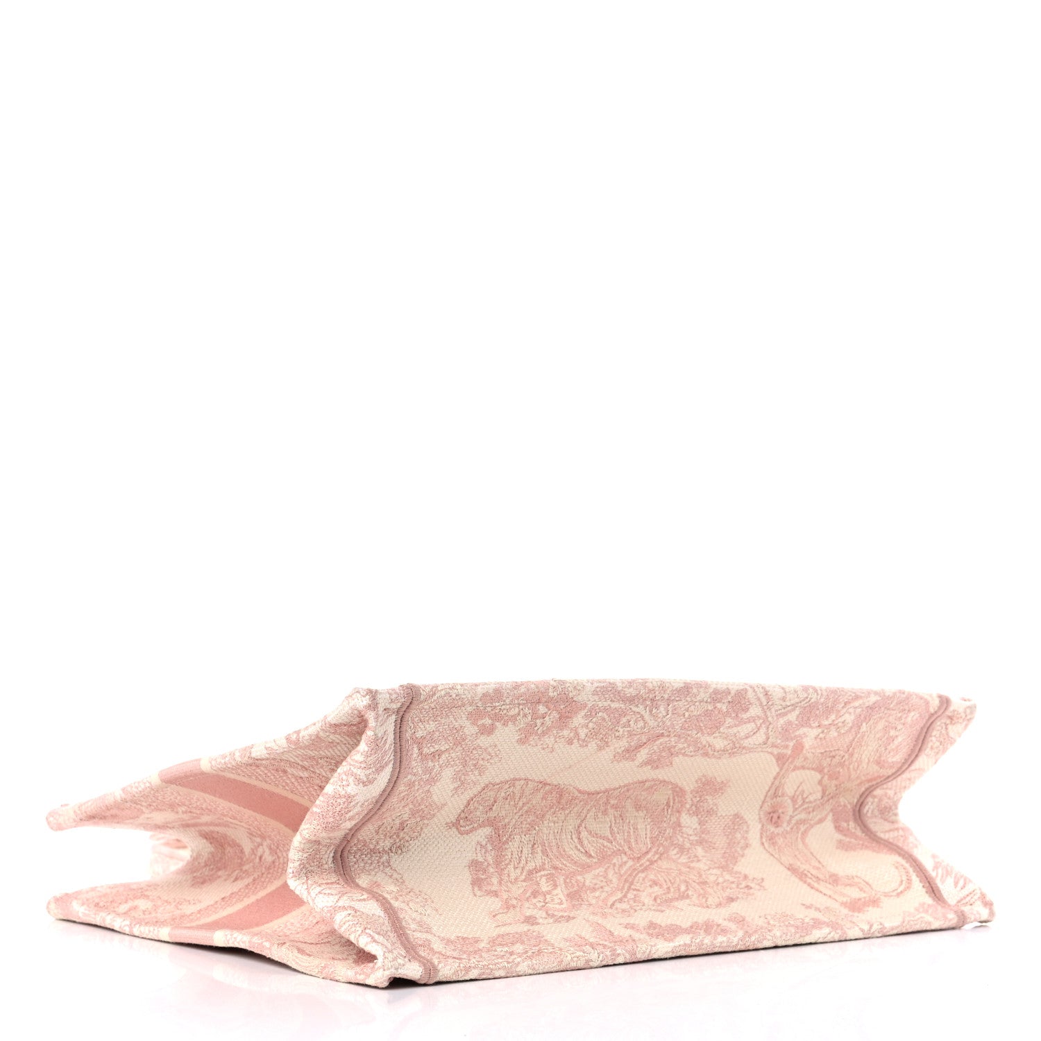 Christian Dior Canvas Embroidered Medium Dioriviera Toile De Jouy Book Tote Rose 4 of 13