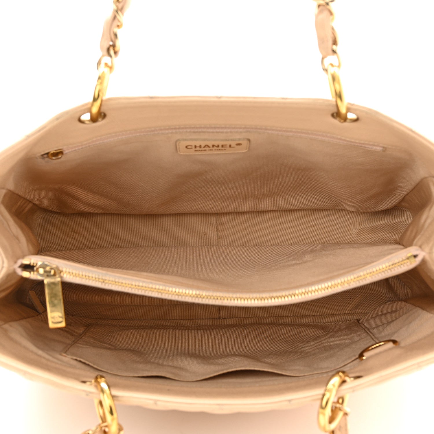 Chanel Caviar Quilted Grand Shopping Tote GST Beige Clair 6 of 16