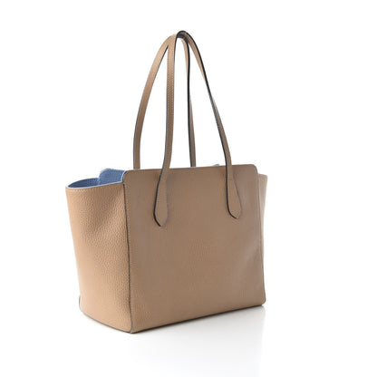 Gucci Dollar Calfskin Medium Swing Tote Camelia Mineral Blue 3 of 9
