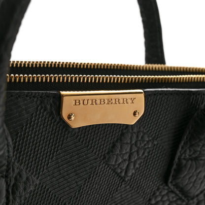 Burberry Heritage Grain Check Embossed Medium Dewsbury Tote Black 6 of 12