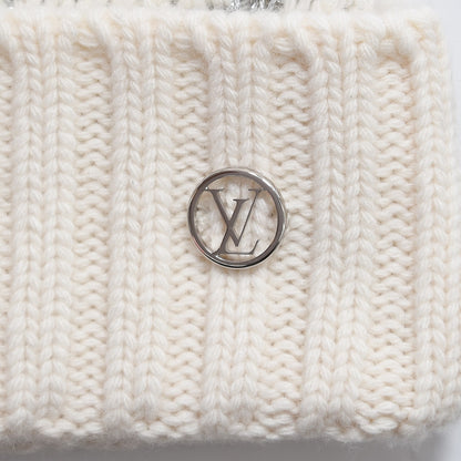 Louis Vuitton Wool Cashmere Shiny Malletage Hat Beige 4 of 5