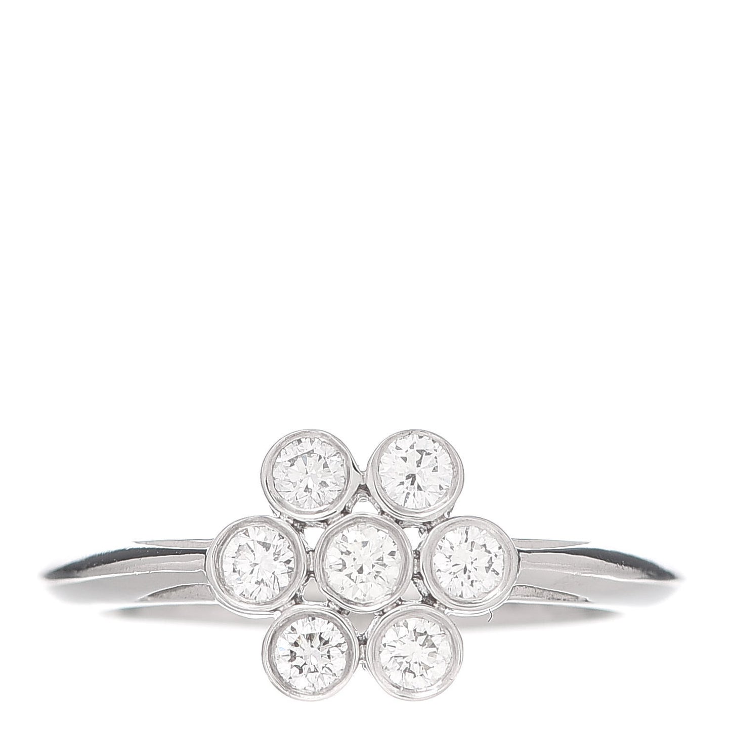 Platinum Diamond Enchant Flower Ring 48 4.5