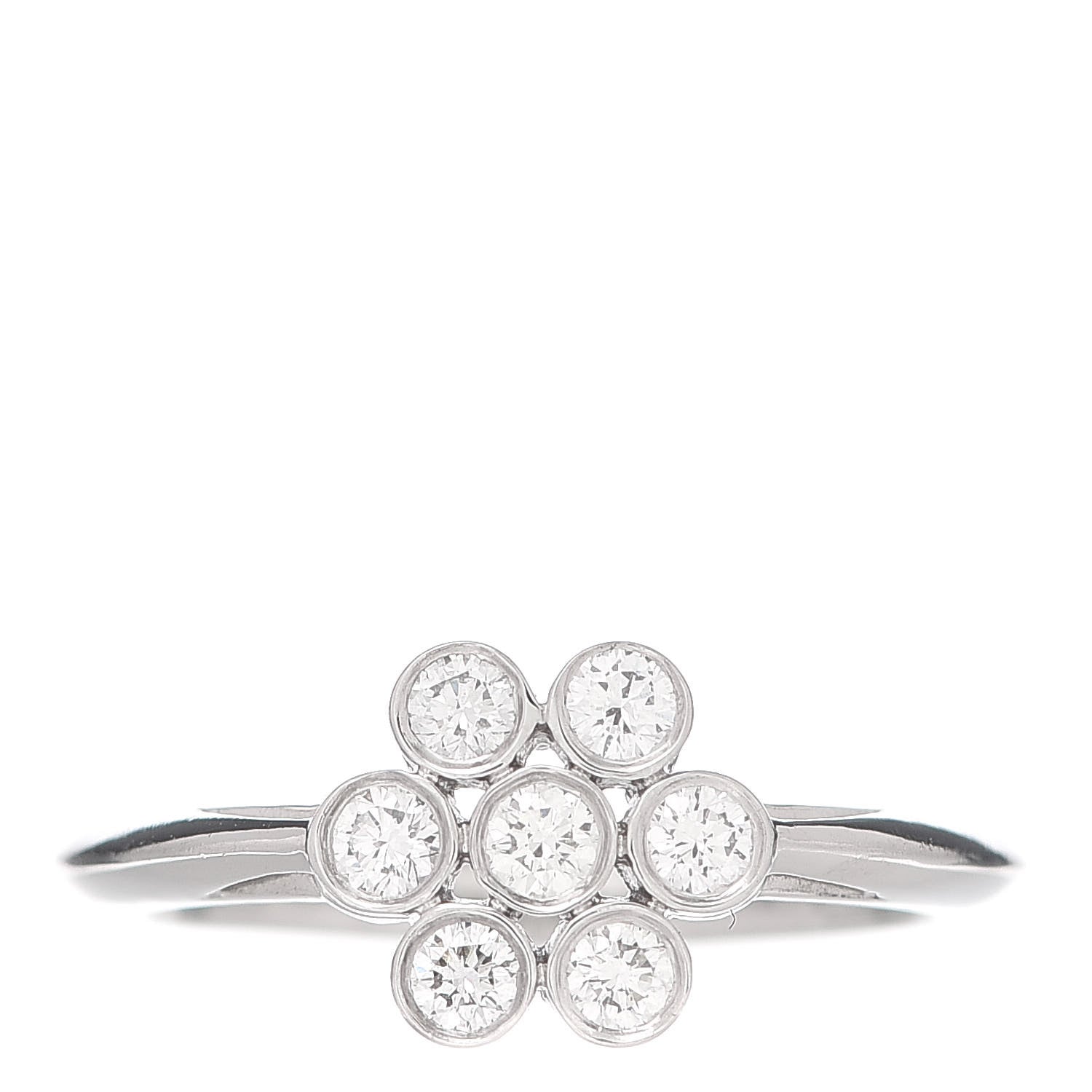 Tiffany Platinum Diamond Enchant Flower Ring 48 4.5 1 of 5