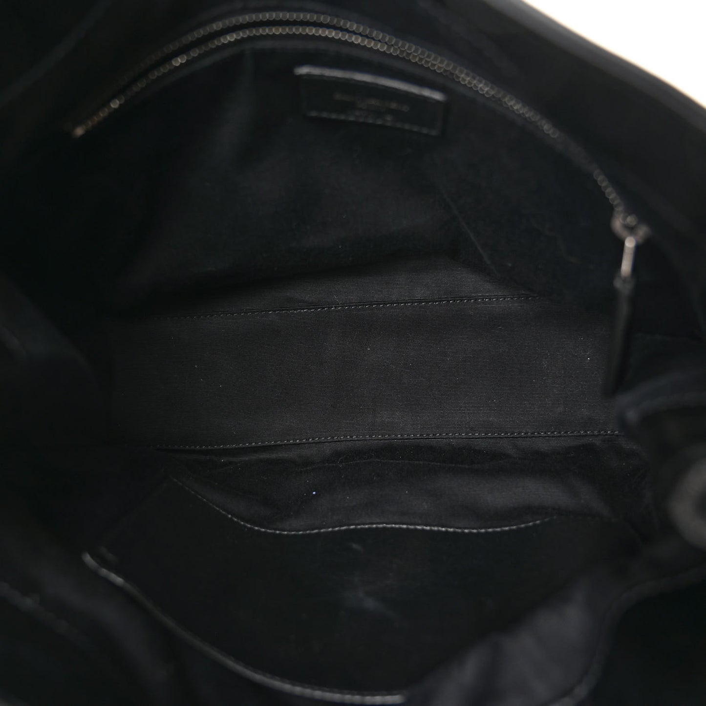 Crinkled Calfskin Matelasse Monogram Medium Niki Shopper Tote Black
