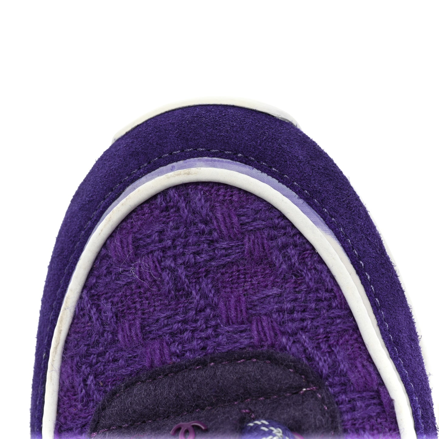 Suede Tweed Felt CC Sneakers 37 Purple