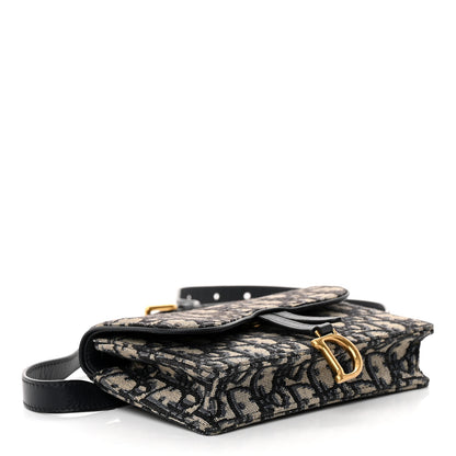 Christian Dior Oblique Saddle Belt Bag Blue 4 of 10