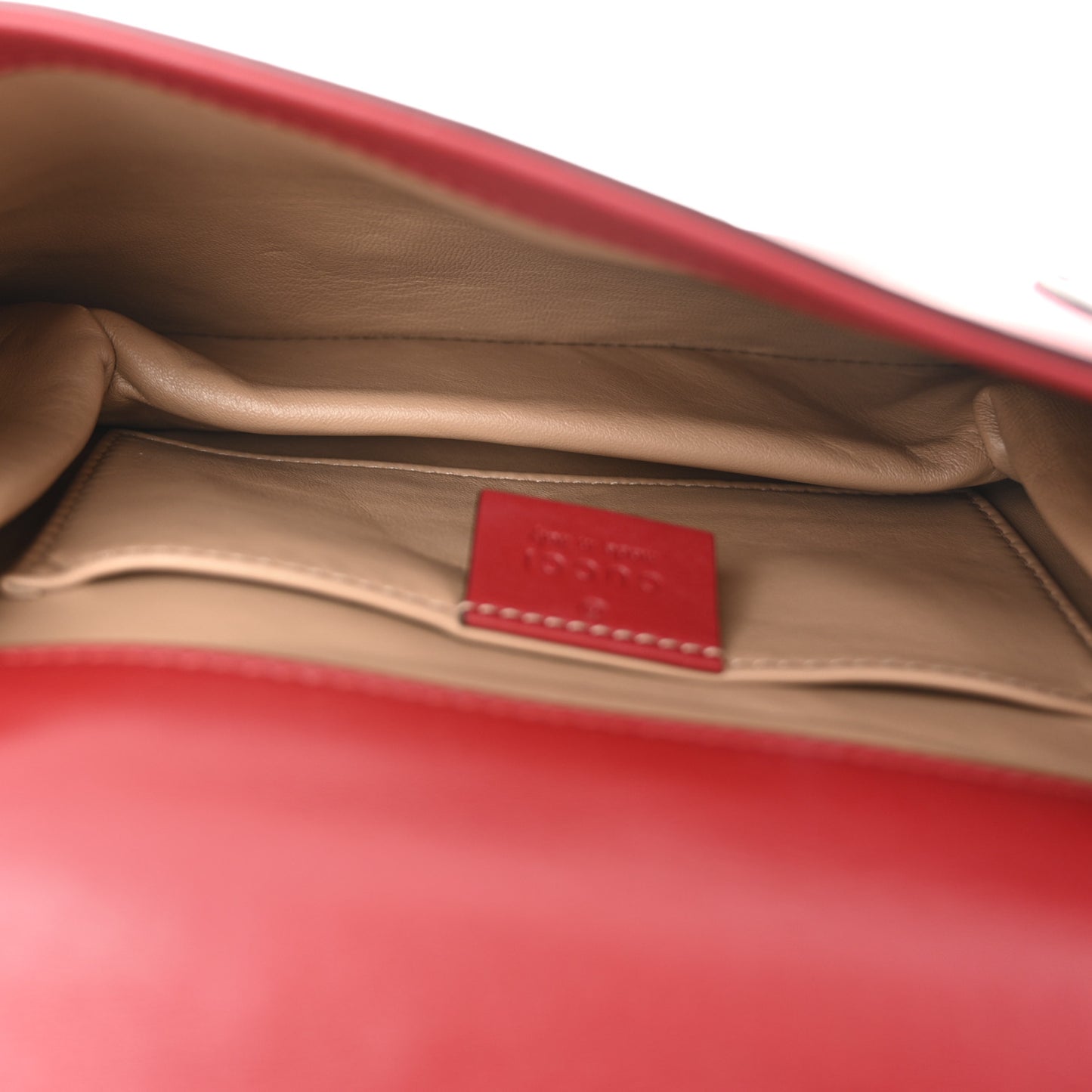 Nappa Pearl Studded Mini Queen Margaret Broadway Shoulder Bag Hibiscus Red