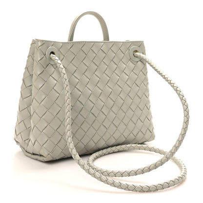 Bottega Veneta Nappa Intrecciato Small Andiamo Shoulder Bag Agate Grey 3 of 9