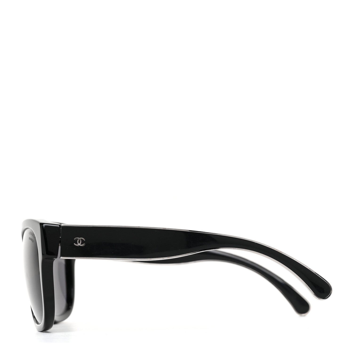 Chanel Acetate Metal Polarized CC Sunglasses 5270 Black Silver 3 of 6