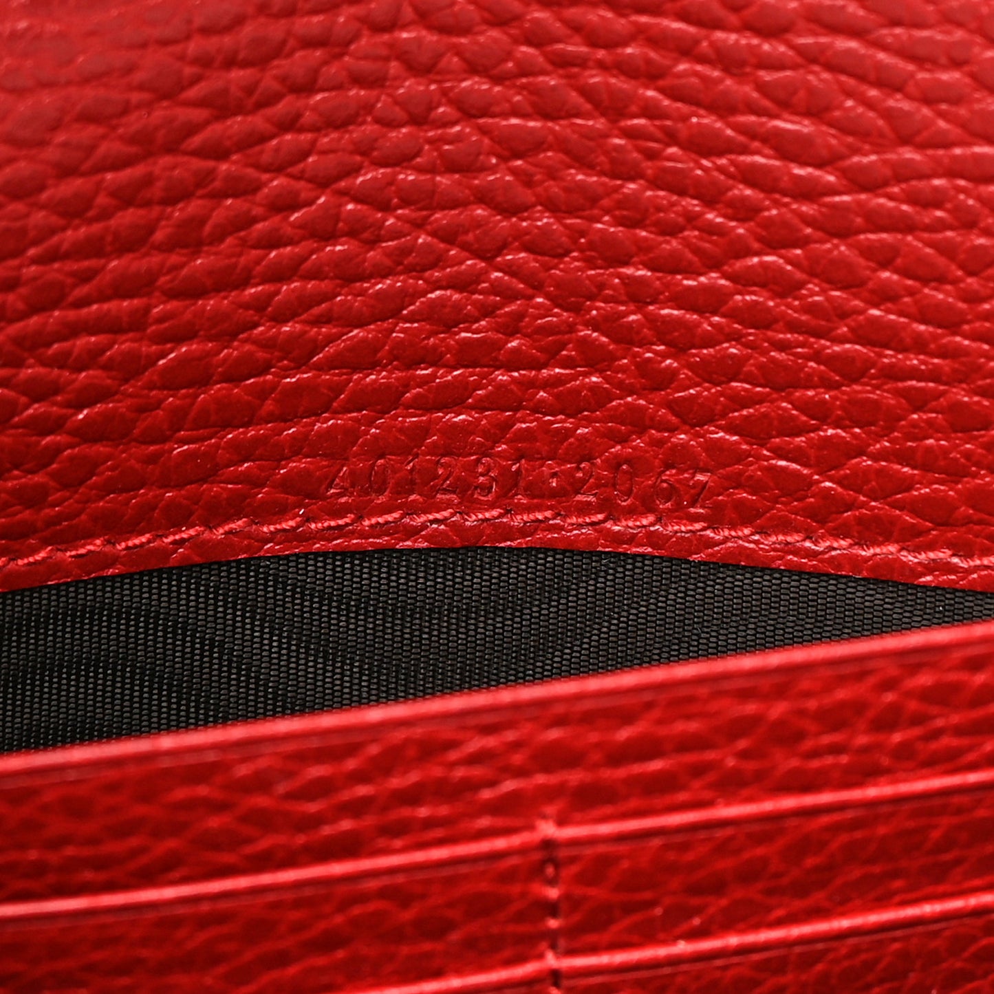 Calfskin Mini Dionysus Chain Wallet Hibiscus Red