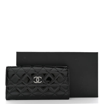 Chanel Patent Quilted Large Brilliant Flap Wallet Black 11 of 11