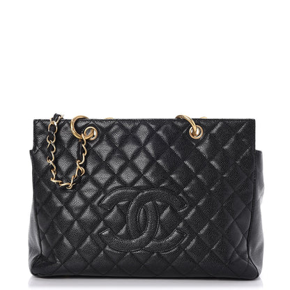 Chanel Caviar Quilted Grand Shopping Tote GST Black 1 of 8