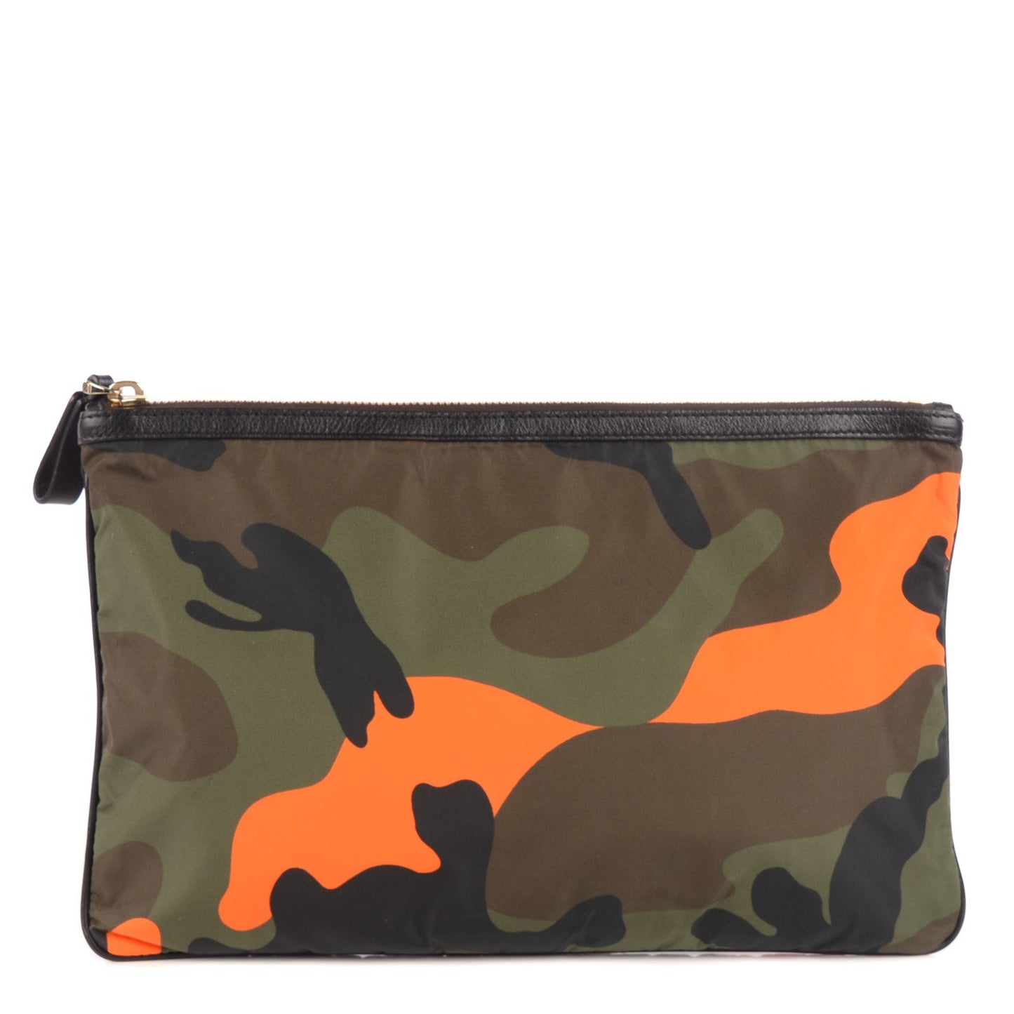 Nylon Camouflage Zip Pouch Orange