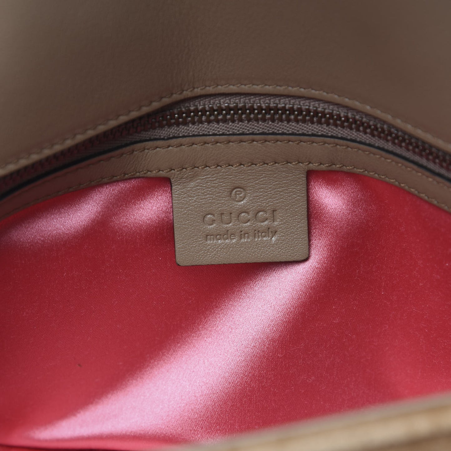 Velvet Matelasse Small GG Marmont Shoulder Bag Taupe