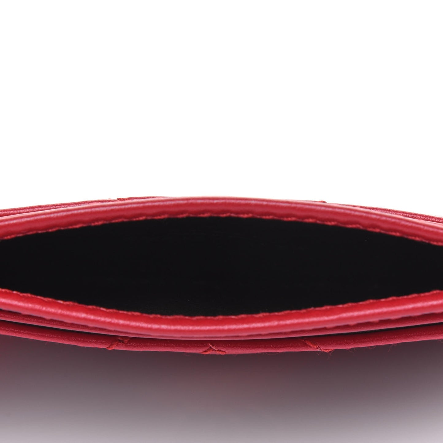 Calfskin Matelasse GG Marmont Card Holder Hibiscus Red