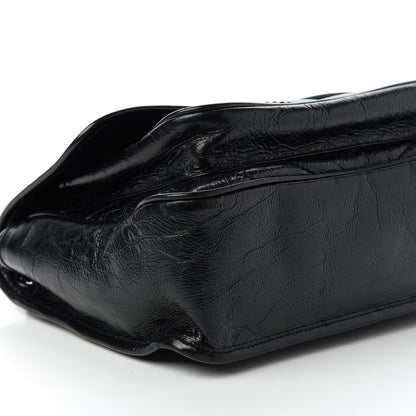 Saint Laurent Crinkled Calfskin Matelasse Monogram Medium Niki Chain Satchel Black 6 of 10