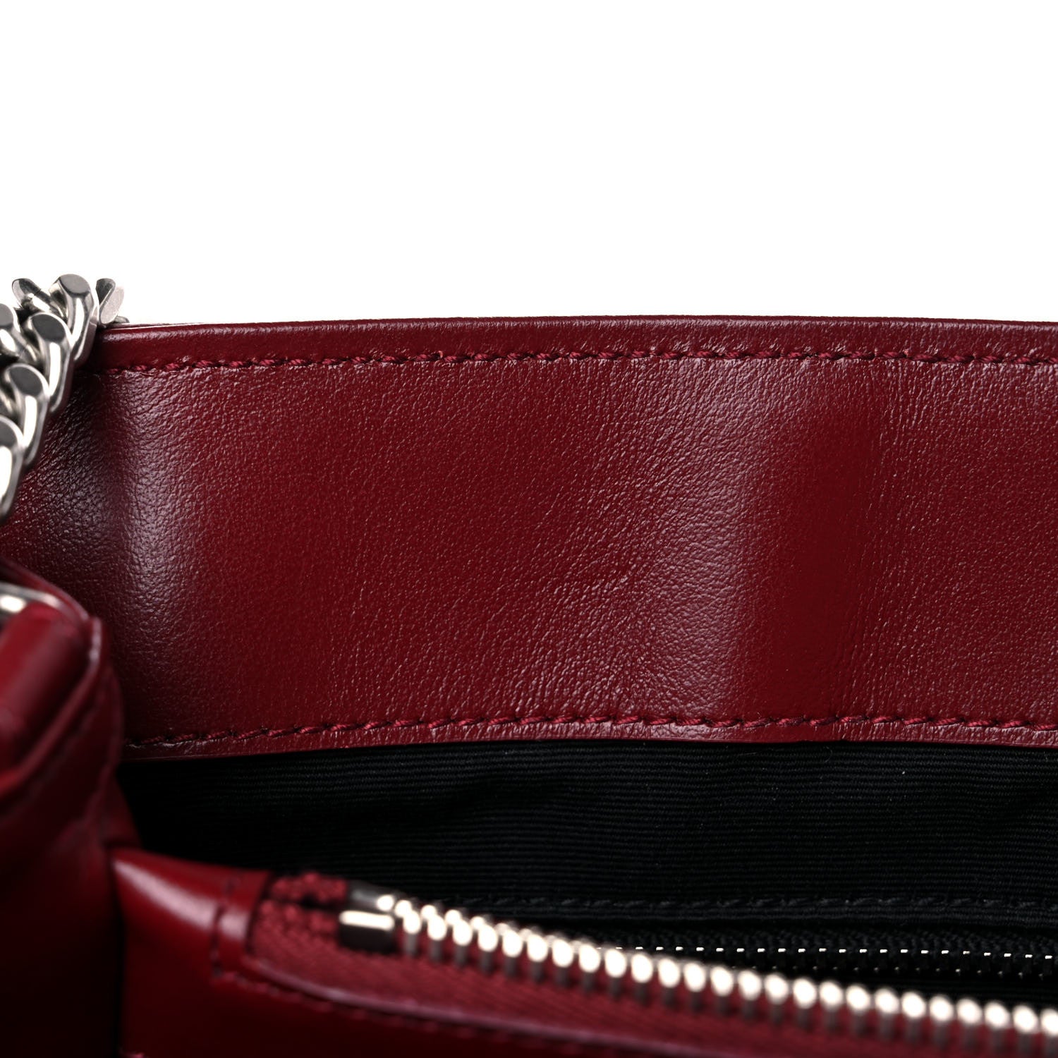 Saint Laurent Calfskin Y Quilted Monogram Medium Loulou Chain Satchel Rouge Legion 14 of 16