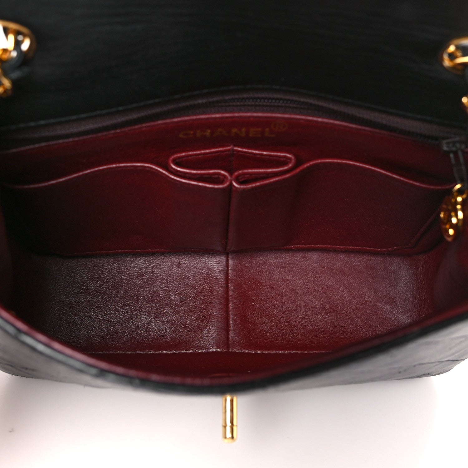 Chanel Lambskin Quilted Mini Square Flap Bag Black 5 of 10