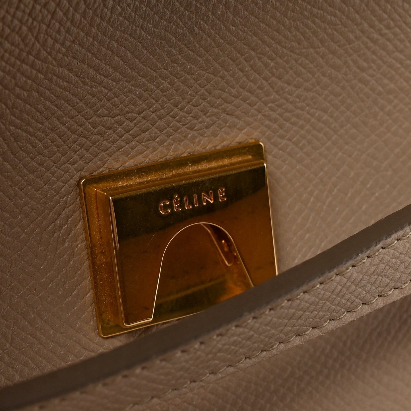 Grained Calfskin Micro Belt Bag Light Taupe