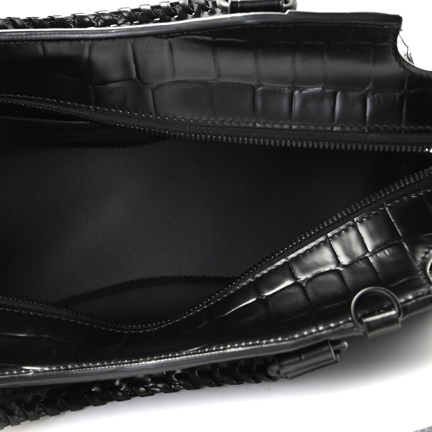 Balenciaga Semi Shiny Calfskin Crocodile Embossed Neo Classic Black Hardware S City Black 8 of 10