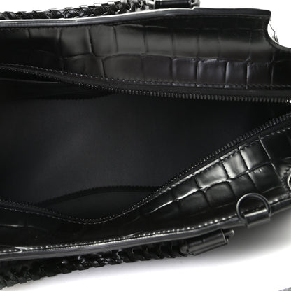 Balenciaga Semi Shiny Calfskin Crocodile Embossed Neo Classic Black Hardware S City Black 8 of 10
