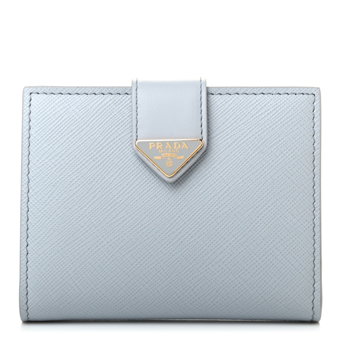 Saffiano Tab Small Triangle Wallet Fiordaliso