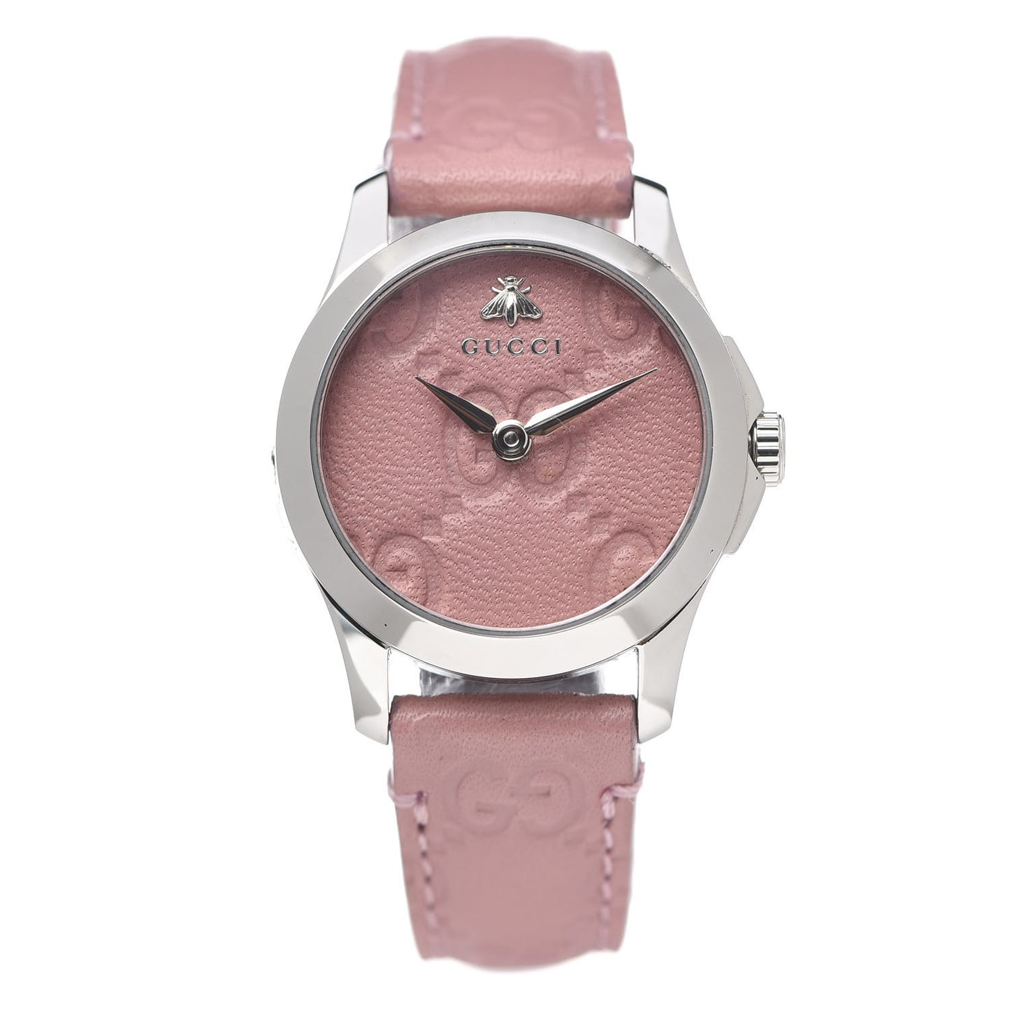 Stainless Steel Calfskin 27mm G-Timeless Quartz Watch Pink