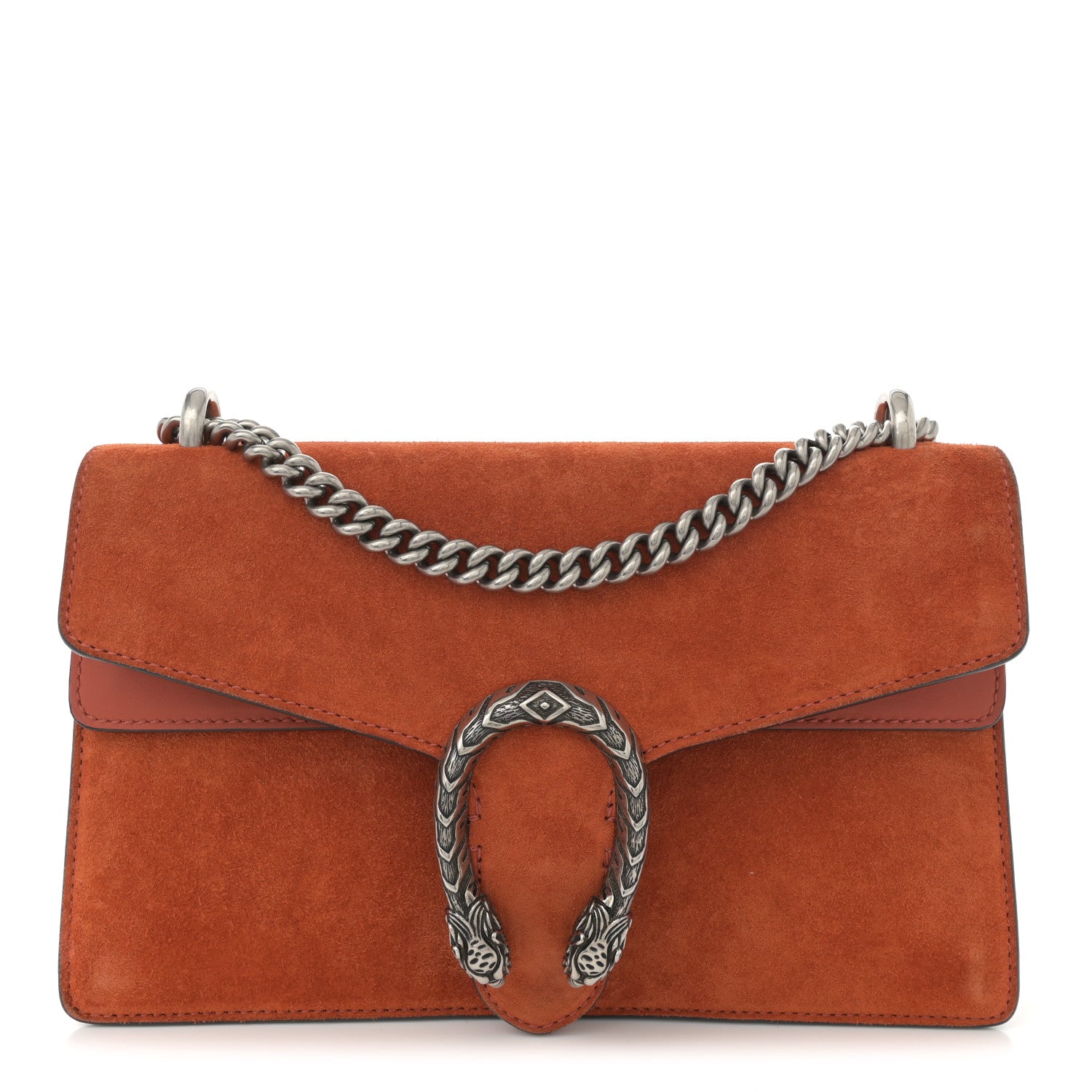 Gucci Suede Small Dionysus Shoulder Bag Orange 1 of 12