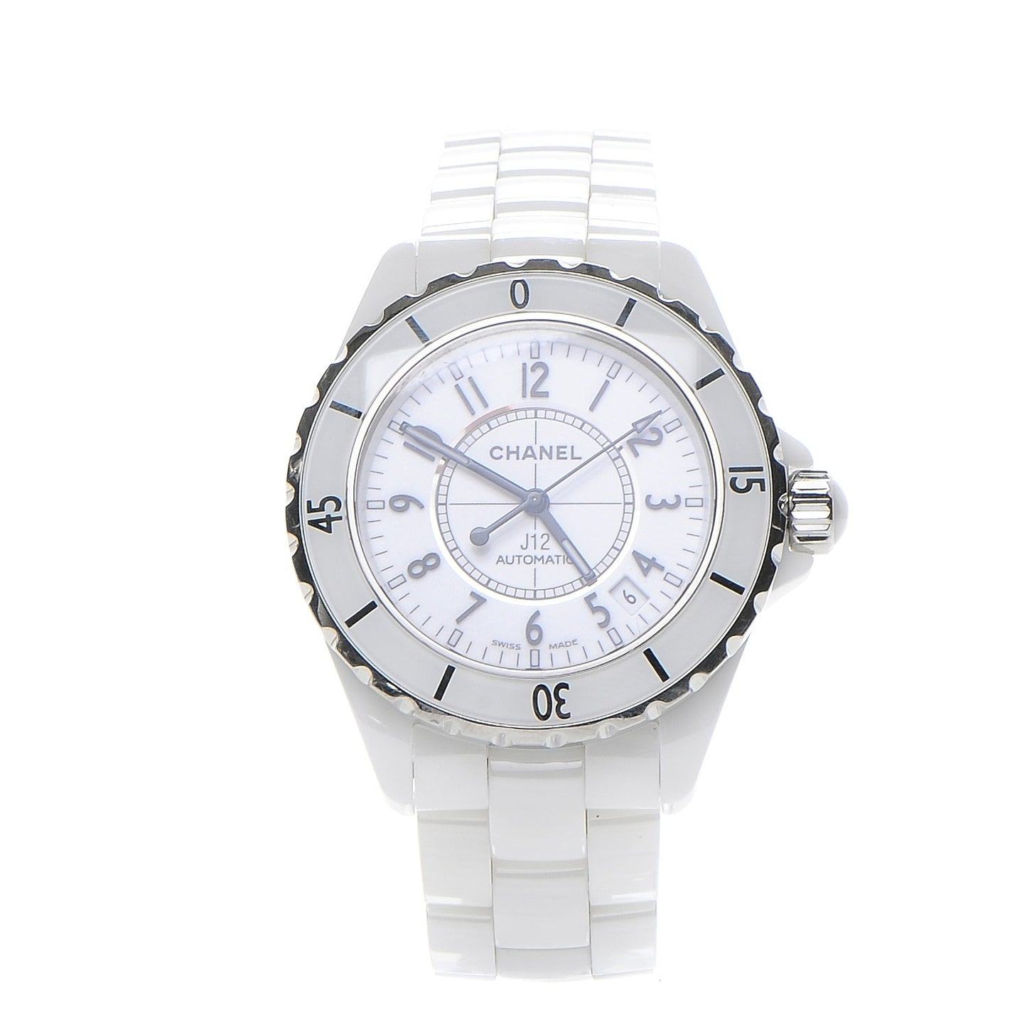 Stainless Steel Ceramic 38mm J12 Automatic Watch White