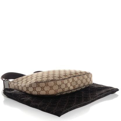 Gucci Monogram Medium Half Moon Hobo Dark Brown 4 of 8