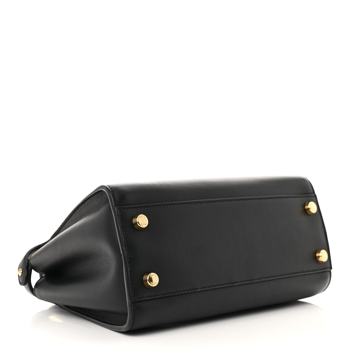 Fendi Vitello Tahiti Burro Medium Peekaboo Iconic Essentially Satchel Black Corda 4 of 14