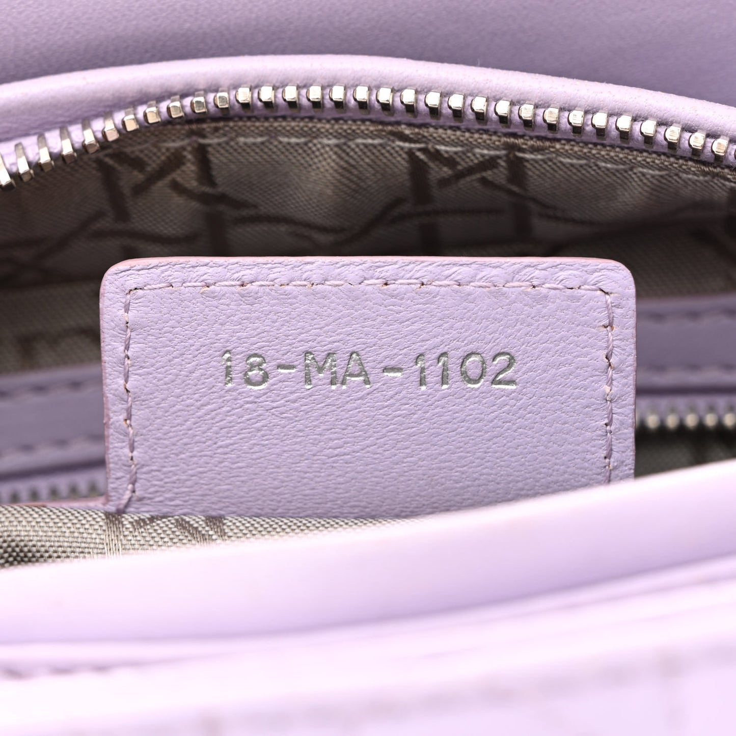 Lambskin Cannage Medium Lady Dior Purple