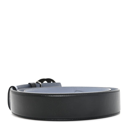 Gucci Calfskin Interlocking G Reversible 37mm Belt 105 42 Black Grey 2 of 5