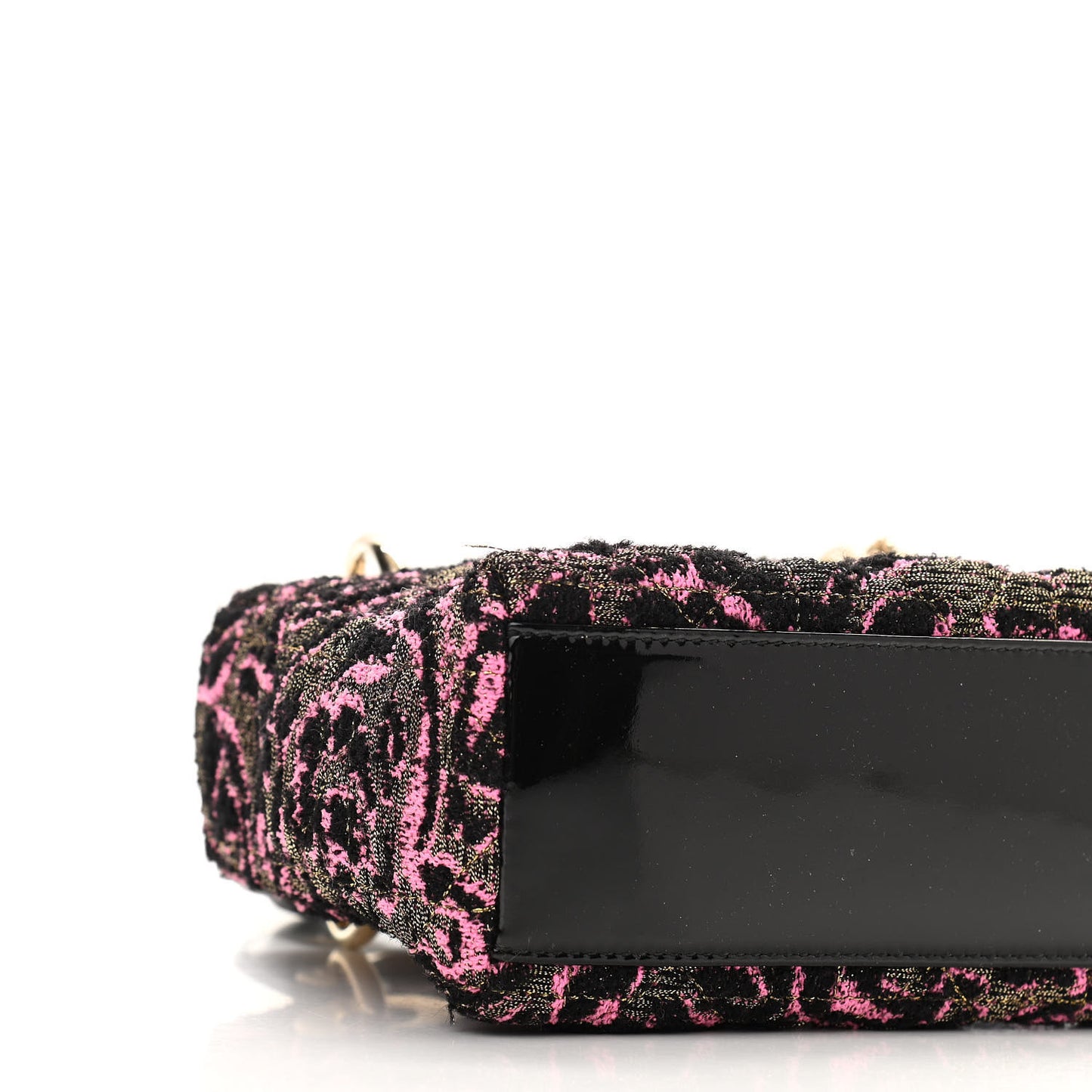 Patent Tweed Embroidered Mini Lady Dior Multicolor