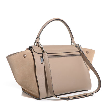 Celine Calfskin Suede Medium Trapeze Dune 3 of 10