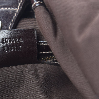 Gucci Monogram Studded Medium Pelham Tote Dark Brown 7 of 15