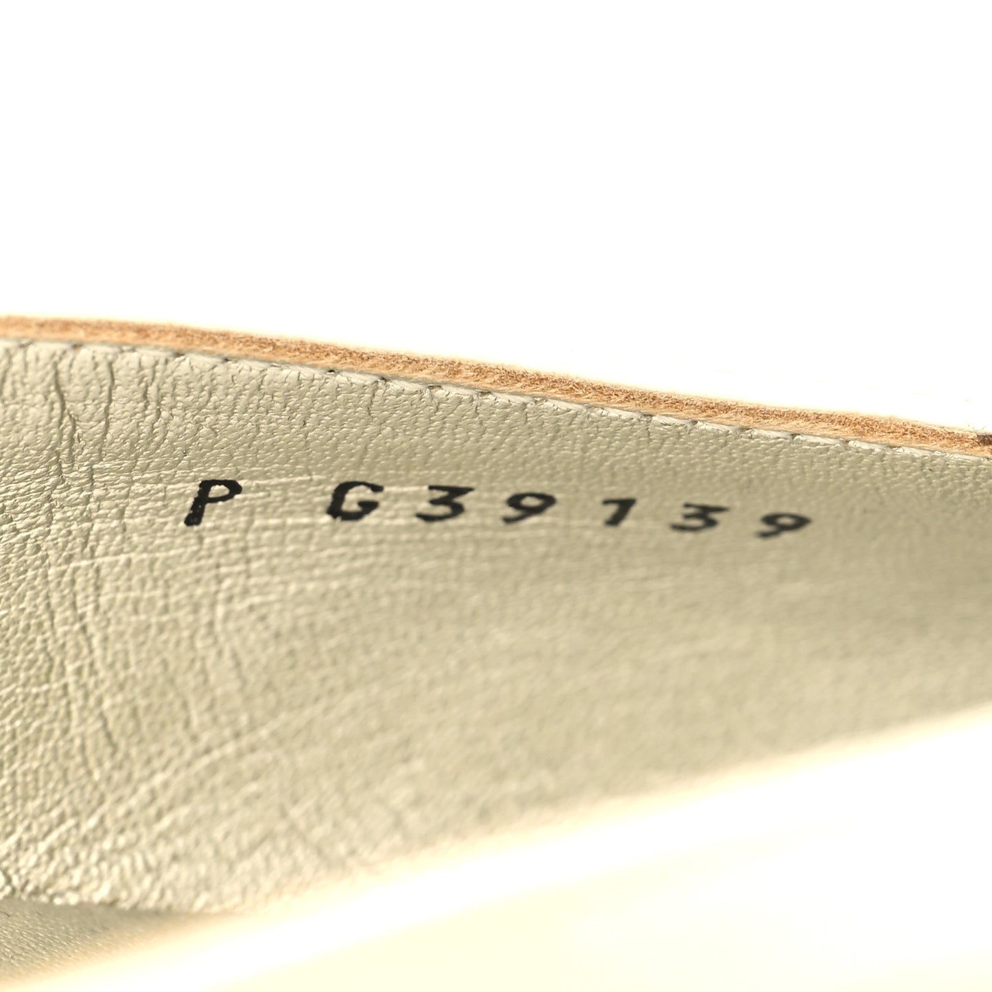 Metallic Lambskin Patent Calfskin Mary Jane Flats 36.5 White Silver