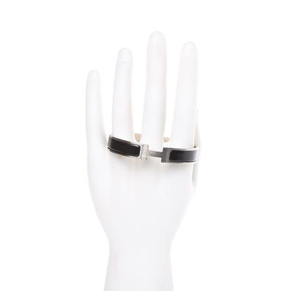 Hermes Matte Enamel Narrow Clic Clac HH Bracelet GM Black 2 of 6