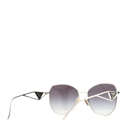Prada Metal Symbole Triangle Logo Sunglasses SPR57YS Smoky Grey 4 of 6