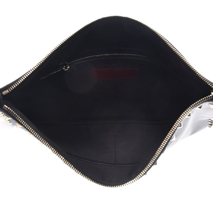 Valentino Garavani Vitello Large Rockstud Zip Wristlet Pouch Black 5 of 6
