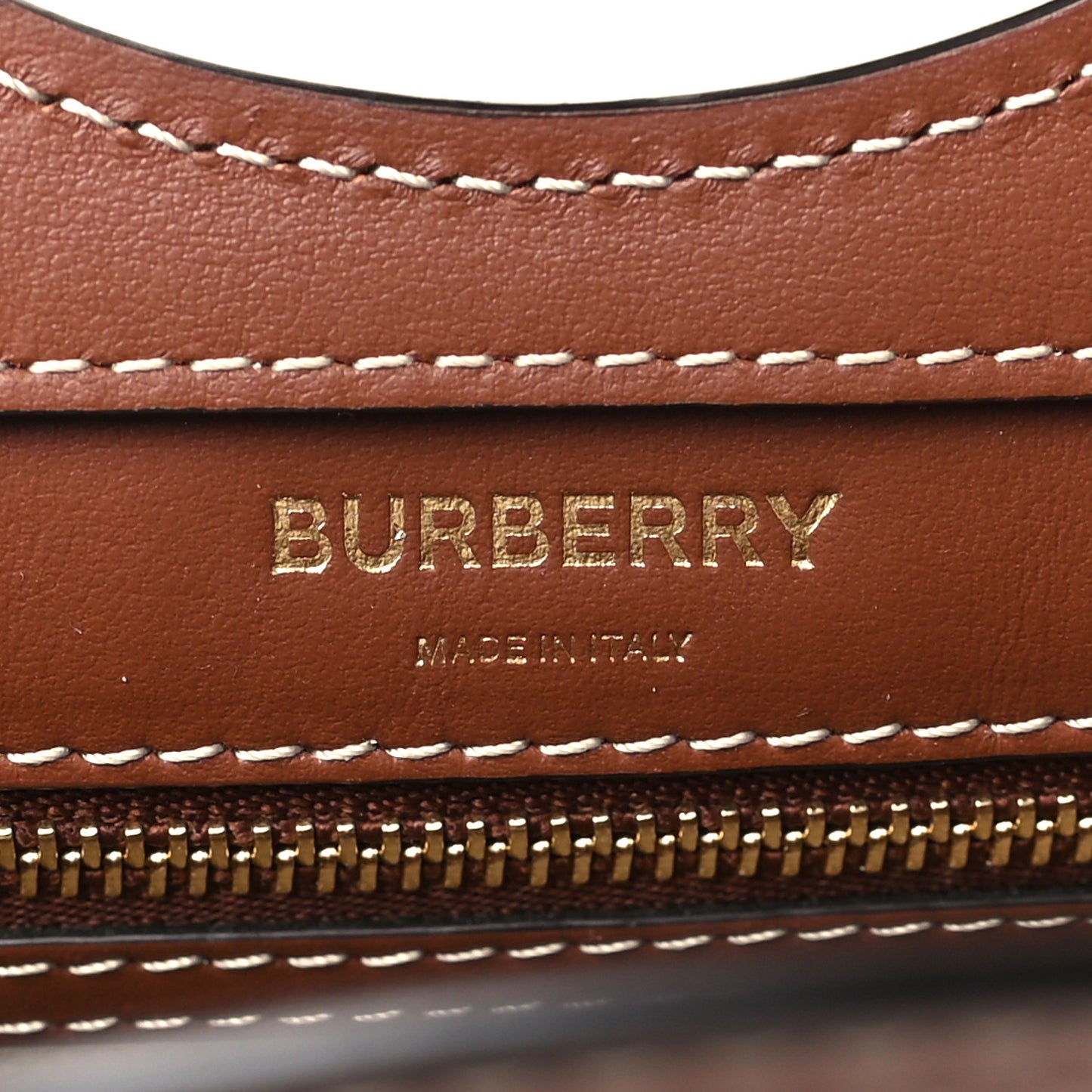 Canvas Smooth Calfskin Two Tone Mini Pocket Bag Tan