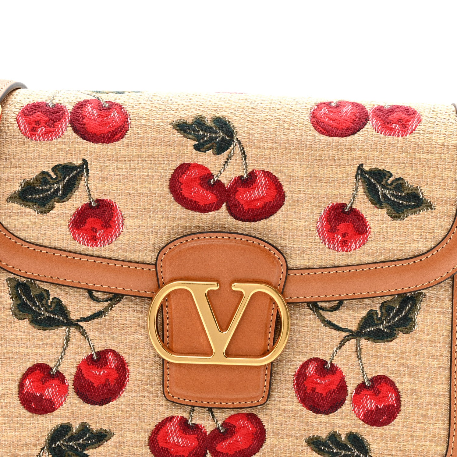 sold france 貝と薔薇とロカイユとロココ的ダストパン＆ブラシセット Valentino Garavani Jacquard Raffia Cherryfic 9to5 Shoulder Bag