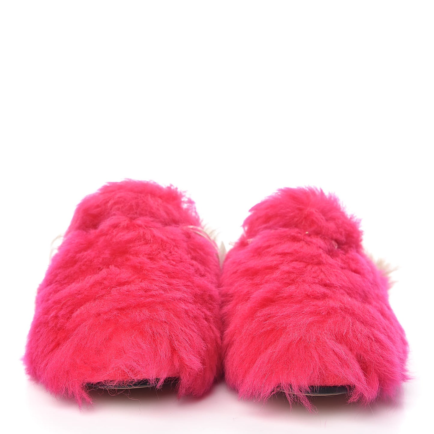Merino Wool Womens Princetown Slippers 40 Raspberry Lipstick Natural