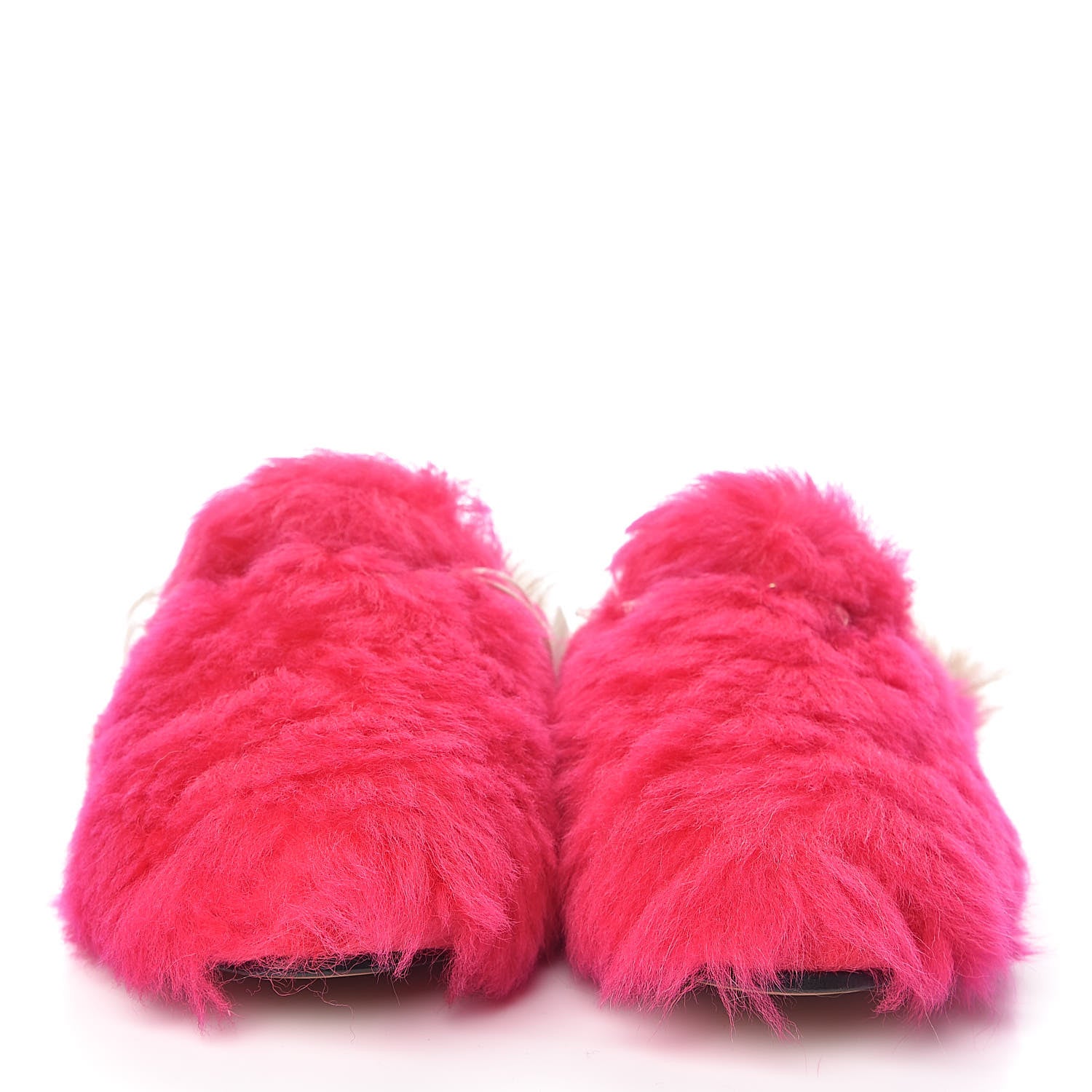 Gucci Merino Wool Womens Princetown Slippers 40 Raspberry Lipstick Natural 2 of 8