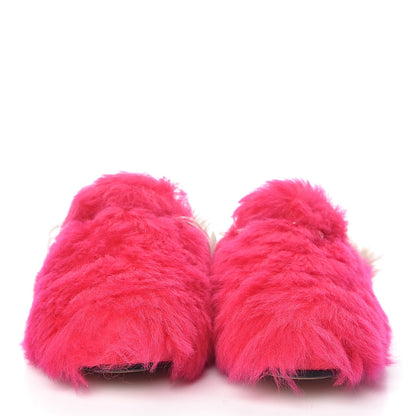 Gucci Merino Wool Womens Princetown Slippers 40 Raspberry Lipstick Natural 2 of 8