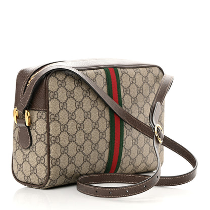 Gucci GG Supreme Monogram Web Small Ophidia Shoulder Bag Brown 3 of 10